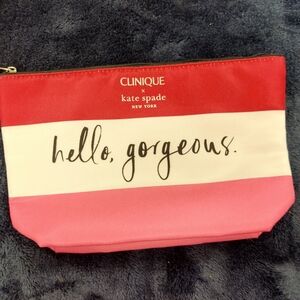 Kate Spade Red and Pink Cosmetic Bag